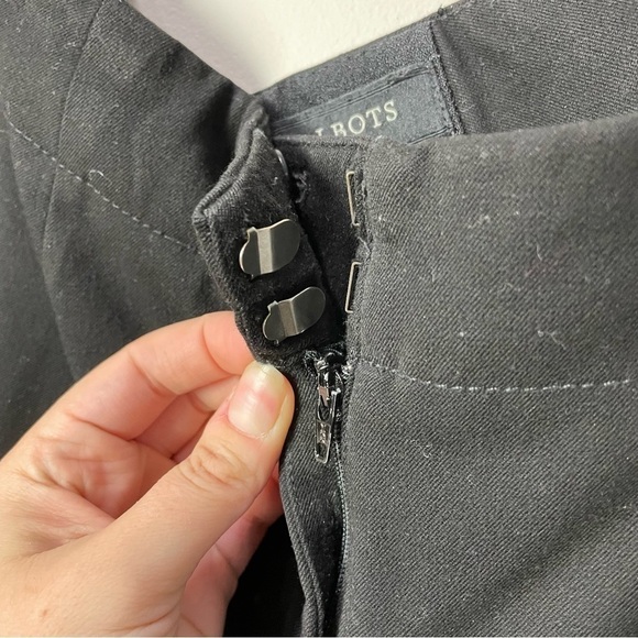 [Talbots] Women's Black High Waist Full Length Straight Leg Career Pants - Picture 3 of 8